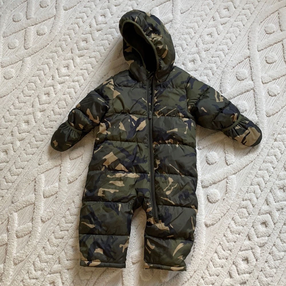 Camo snowsuit 12-18months